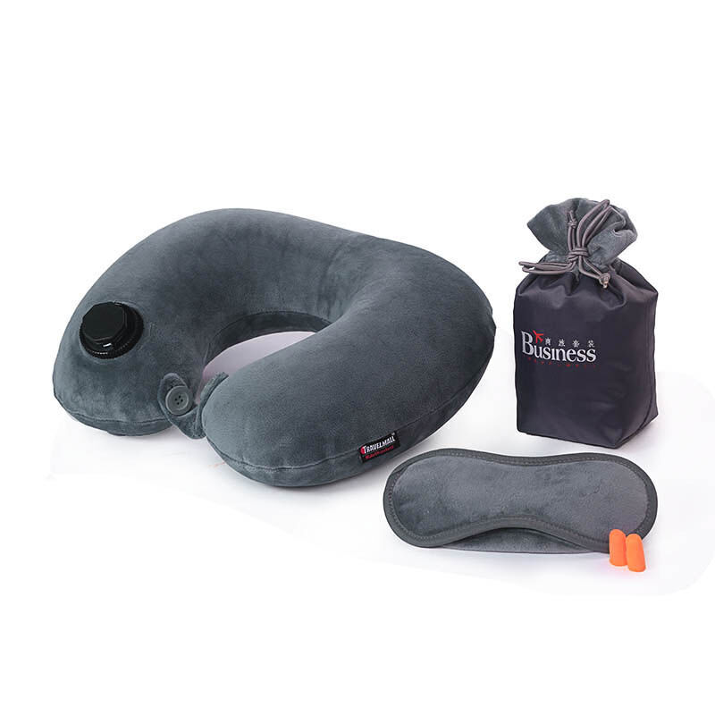 自动充气U型枕头 旅行中的舒适伴侣